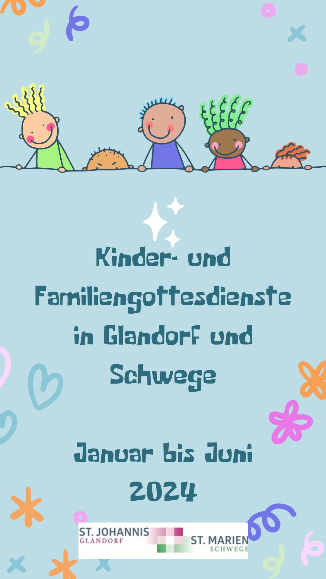 Kinder- und Familiengottesdienste in Glandorf und Schwege von Januar bis Juni