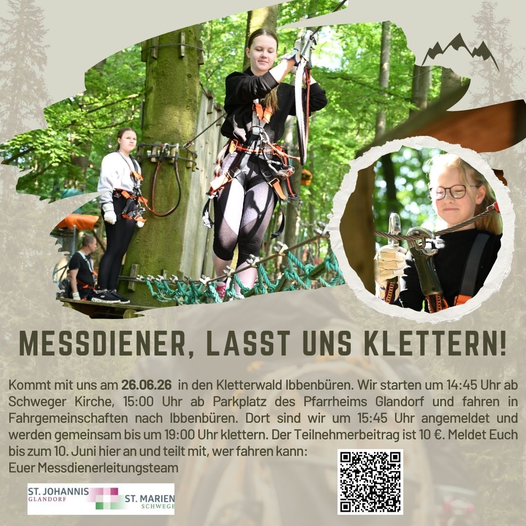 Messdiener, lasst uns klettern