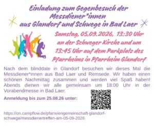Messdienertreffen der Glandorfer und Schweger Messdiener*innen in Bad Laer