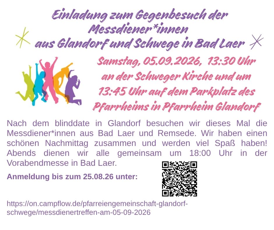 Messdienertreffen der Glandorfer und Schweger Messdiener*innen in Bad Laer