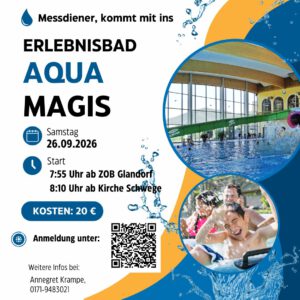 Fahrt der Messdiener*innen Glandorf und Schwege ins Erlebnisbad Aqua Magis nach Plettenberg